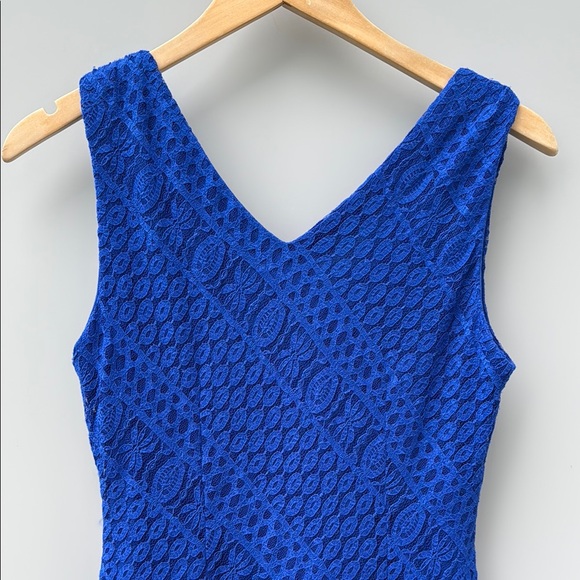 Rabbit Rabbit Rabbit Electric Blue Lace Overlay Asymmetrical Dress - Small - Picture 9 of 9